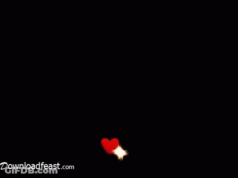Red Heart With Sparkles Saying Download Feast.com GIF