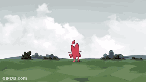 Red Heart With Stick In Mouth GIF