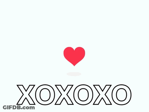 Red Heart With XOXO GIF