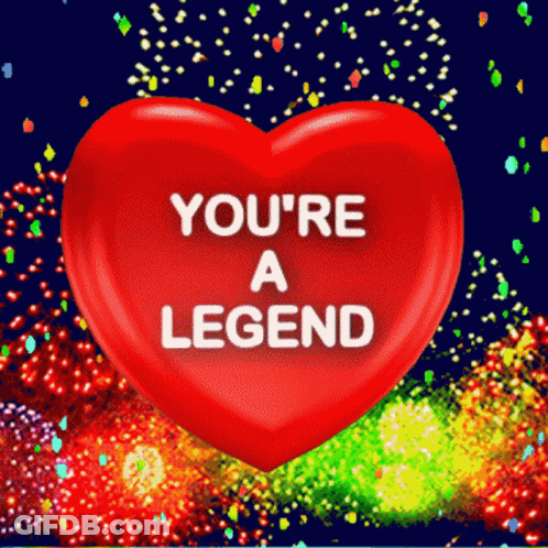 Red Heart You're A Legend GIF