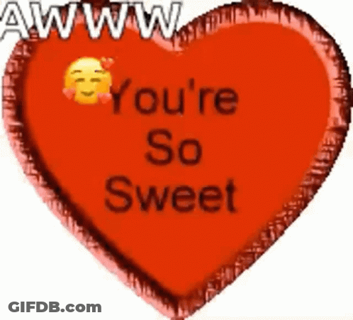 Red Heart You're So Sweet GIF