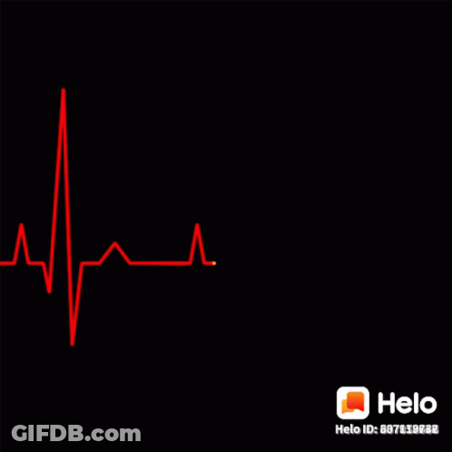 Red Heartbeat Line With Helo ID GIF