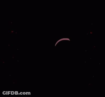 Red Hearts Coming Out Of Heart On Black GIF