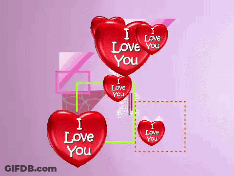 Red Hearts Saying I Love You GIF