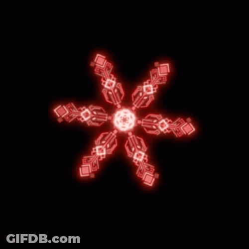 Red Hexagon Fractal GIF