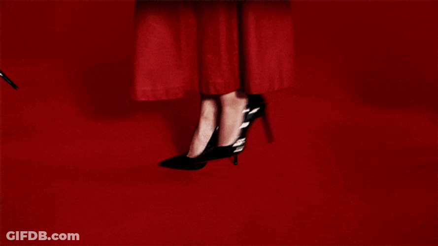 Red High Heels Carpet Walk GIF
