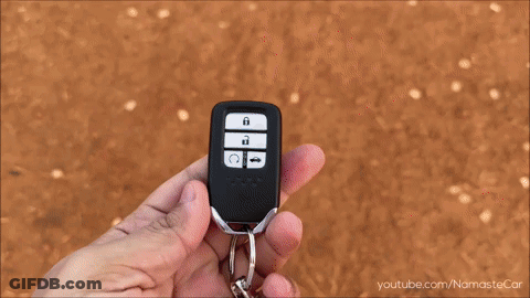 Red Honda Car With License Plate UP 16 C 0666 TC 28 GIF