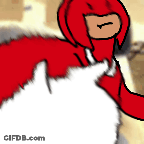 Red Hooded Figure With I On Face GIF