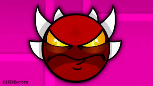 Red Horned Ball Cartoon GIF