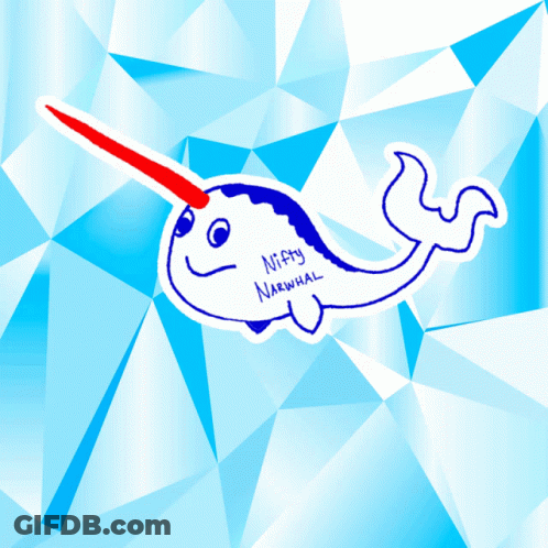 Red-Horned Narwhal Saying Niffy Narwhal GIF