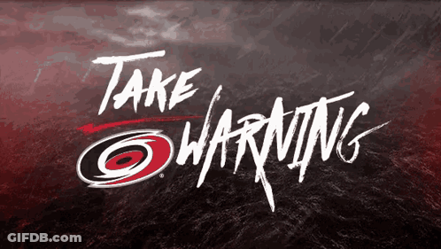 Red Hurricane Sign Saying Take Warning GIF