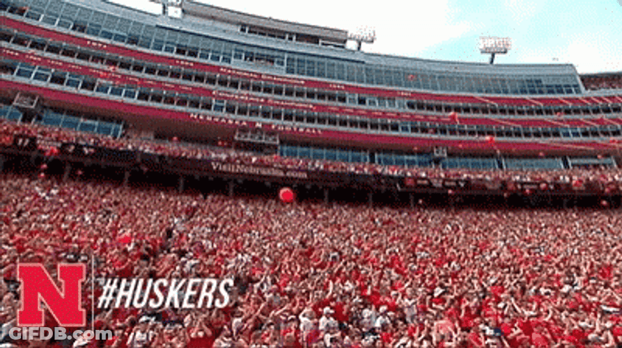 Red Huskers Big Crowd GIF