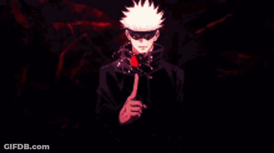 Red Infinite Void Power Anime Satoru Gojo Jujutsu GIF