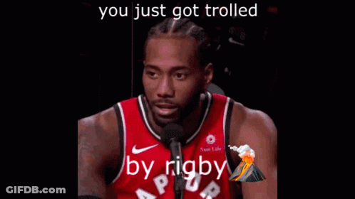 Red Jersey Basketball Player Smiling Into Microphone GIF