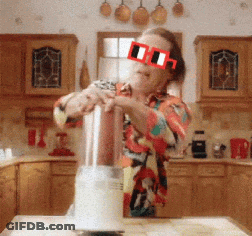 Red KitchenAid Mixer Mixing Ingredients GIF