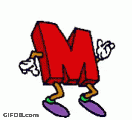 Red Letter M Dancing GIF