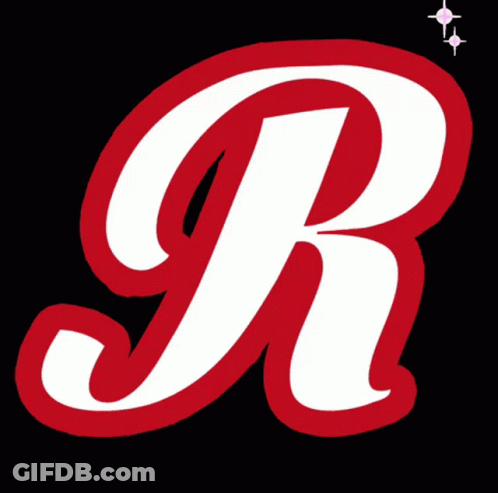 Red Letter R With White Outline GIF