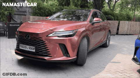 Red Lexus Car With License Plate T0823ols068f GIF