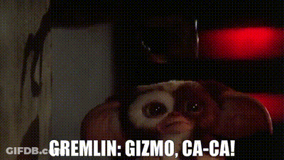 Red Light Saying Gremlin Gizmo Ca-Ca GIF