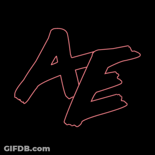 Red Lightning AE Calligraphy GIF