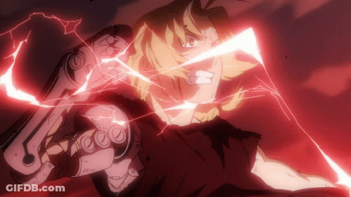 Red Lightning Bolt Coming Out Of Hand GIF