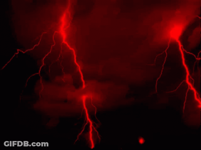 Red Lightning Breathtaking Display GIF