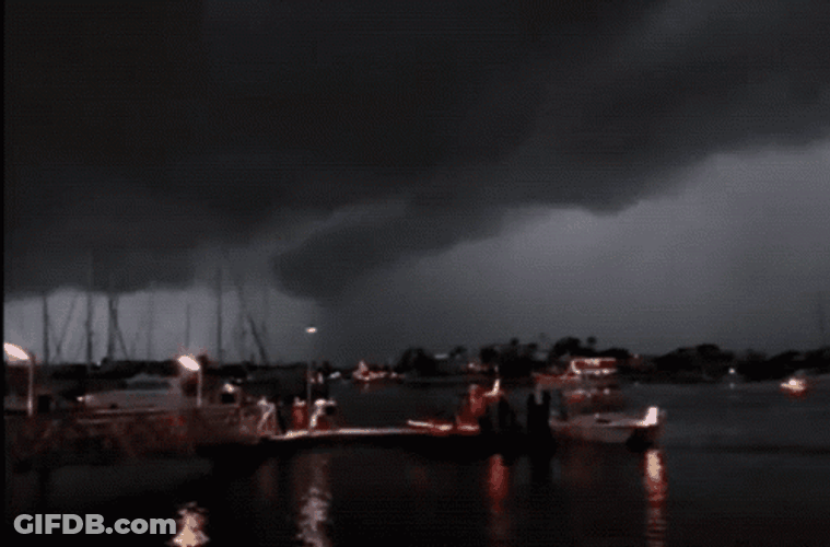 Red Lightning Destructive Force GIF