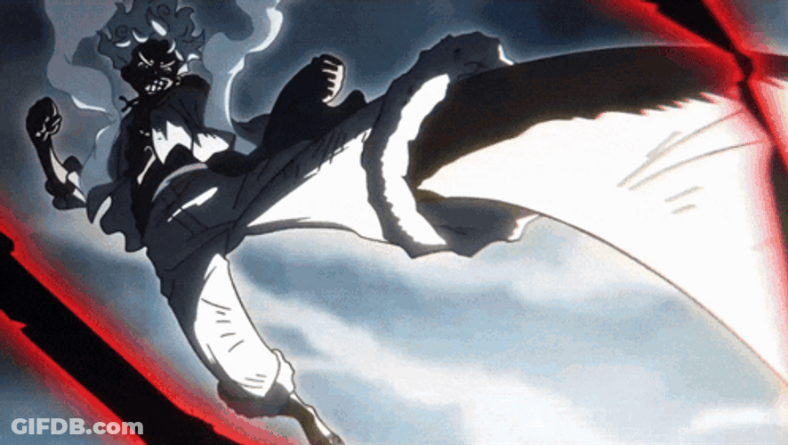 Red Lightning Luffy Joyboy Kaido Fight GIF
