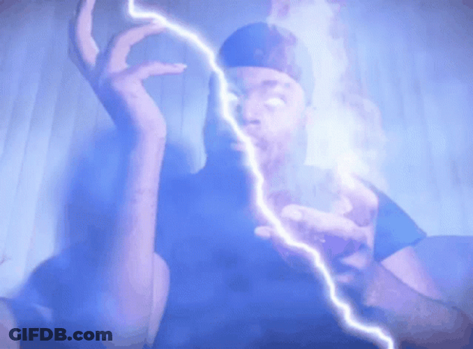 Red Lightning Man Edited Flames Hand GIF