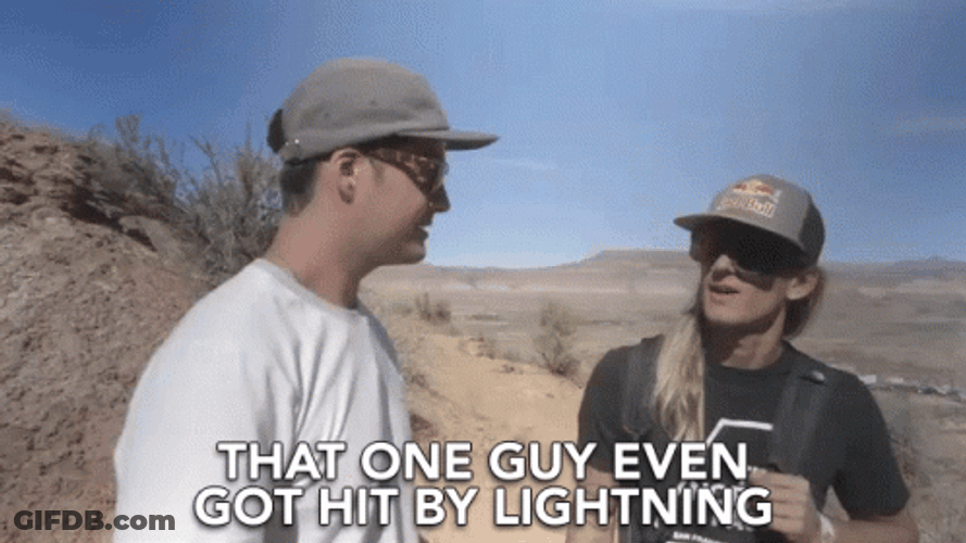 Red Lightning Man Woman Even Got Hit GIF