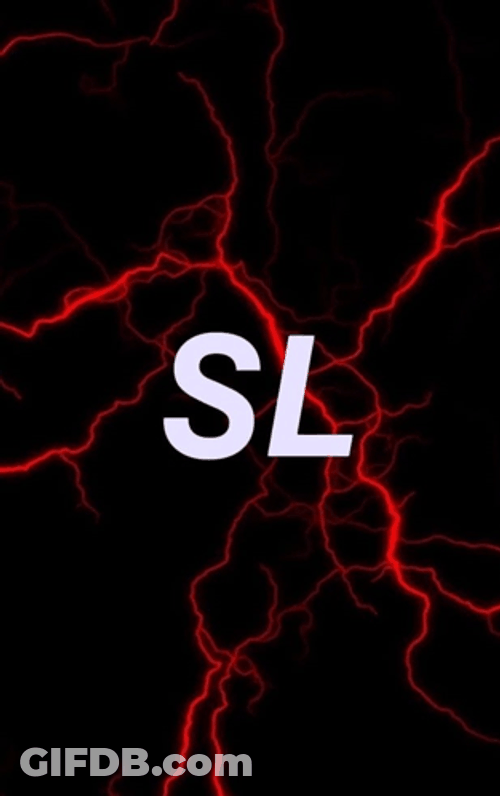Red Lightning Sl Calligraphy GIF