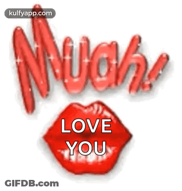 Red Lip With Much Love You GIF
