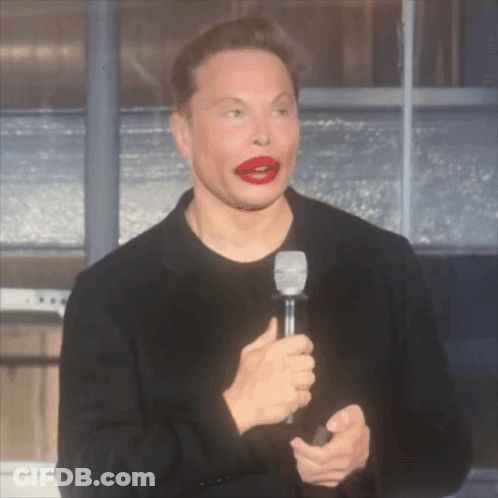 Red-Lipped Man With Microphone Making Funny Face GIF
