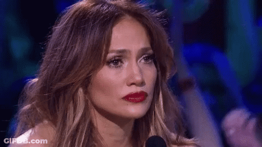 Red Lips Jlo Sad Face GIF