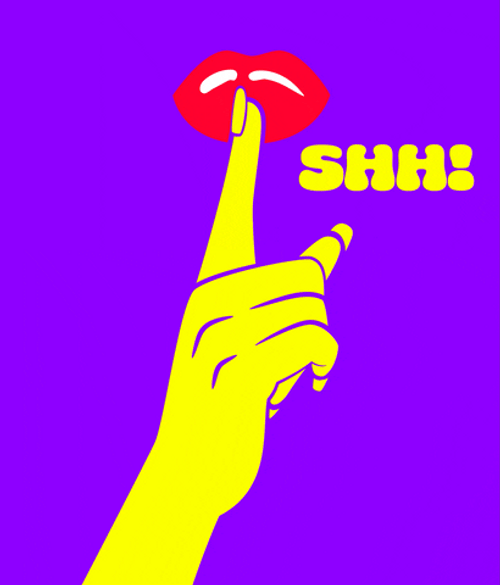 Red Lips Shhhh GIF