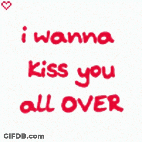 Red Lips With Heart Background GIF