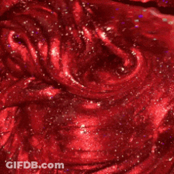 Red Liquid Stirred With Spatula GIF