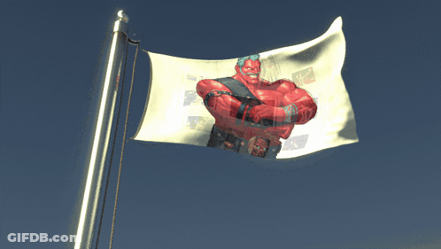 Red Man Flag GIF