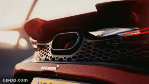 Red McLaren Car Close Up GIF