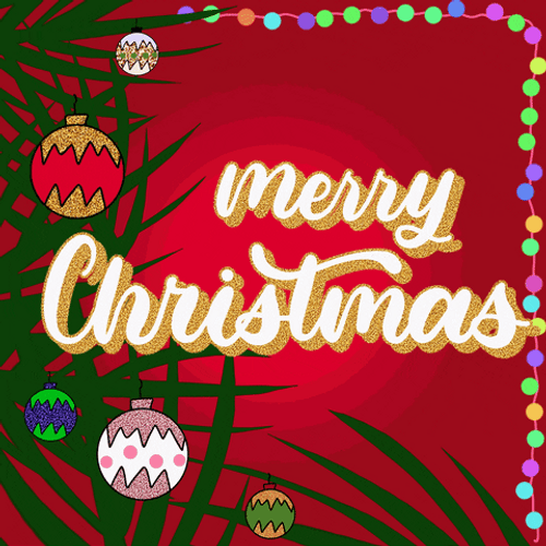 Red Merry Xmas Banner GIF