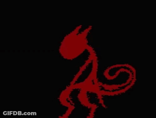 Red Monster Silhouette GIF
