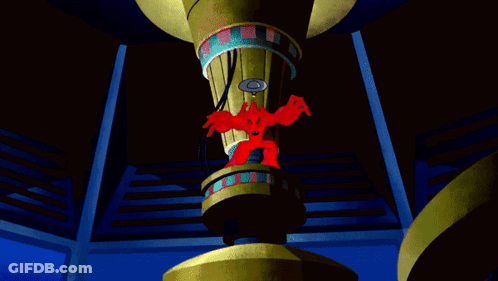 Red Monster With Spider Face GIF