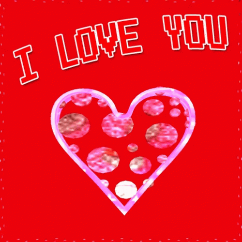 Red Moving Heart I Love You GIF