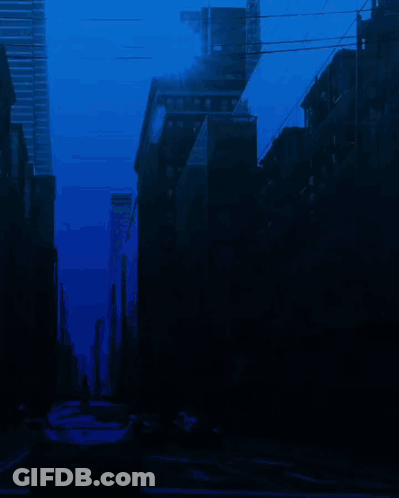 Red Neon Sign Lit Up On Dark Background GIF