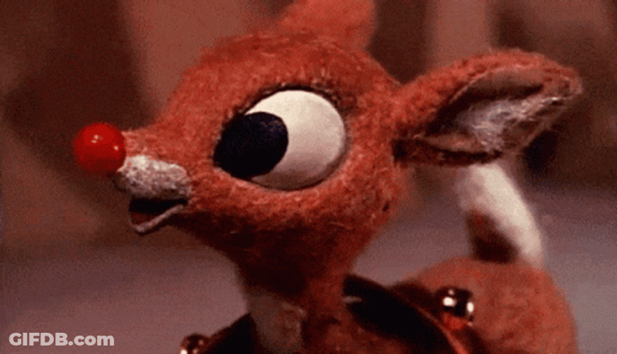 Red Nose Rudolph Is Happy GIF