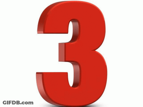 Red Number 1 GIF
