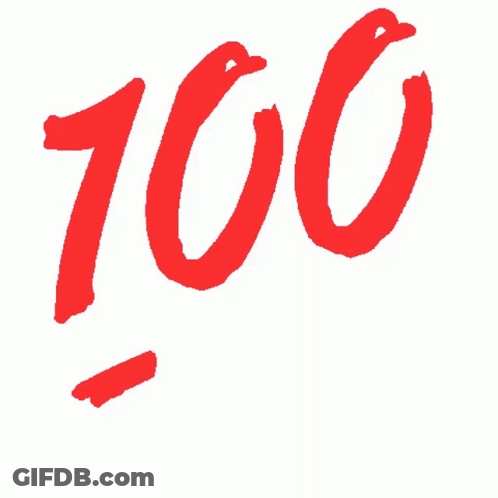 Red Number 100 GIF