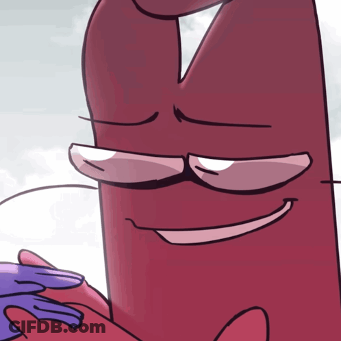 Red Object Wearing Sunglasses Smiling GIF