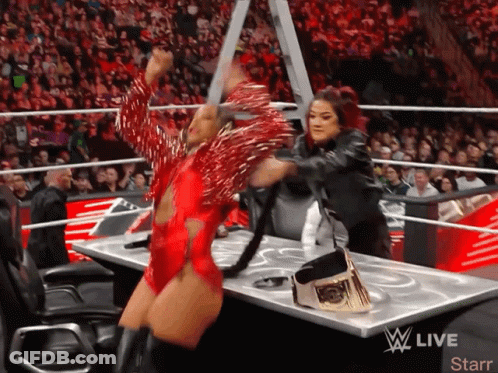 Red Outfit Woman At Table With W Live Starr GIF
