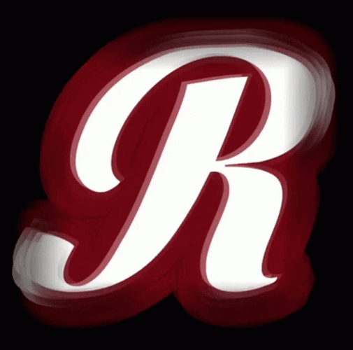 Red Outlined Letter R Shaking GIF